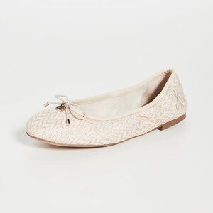 Sam Edelman - Felicia cream textured ballet flats (Size 9)